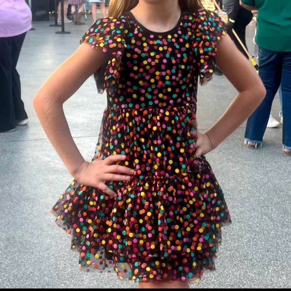 Lola + The Boys Black polka dot Dress